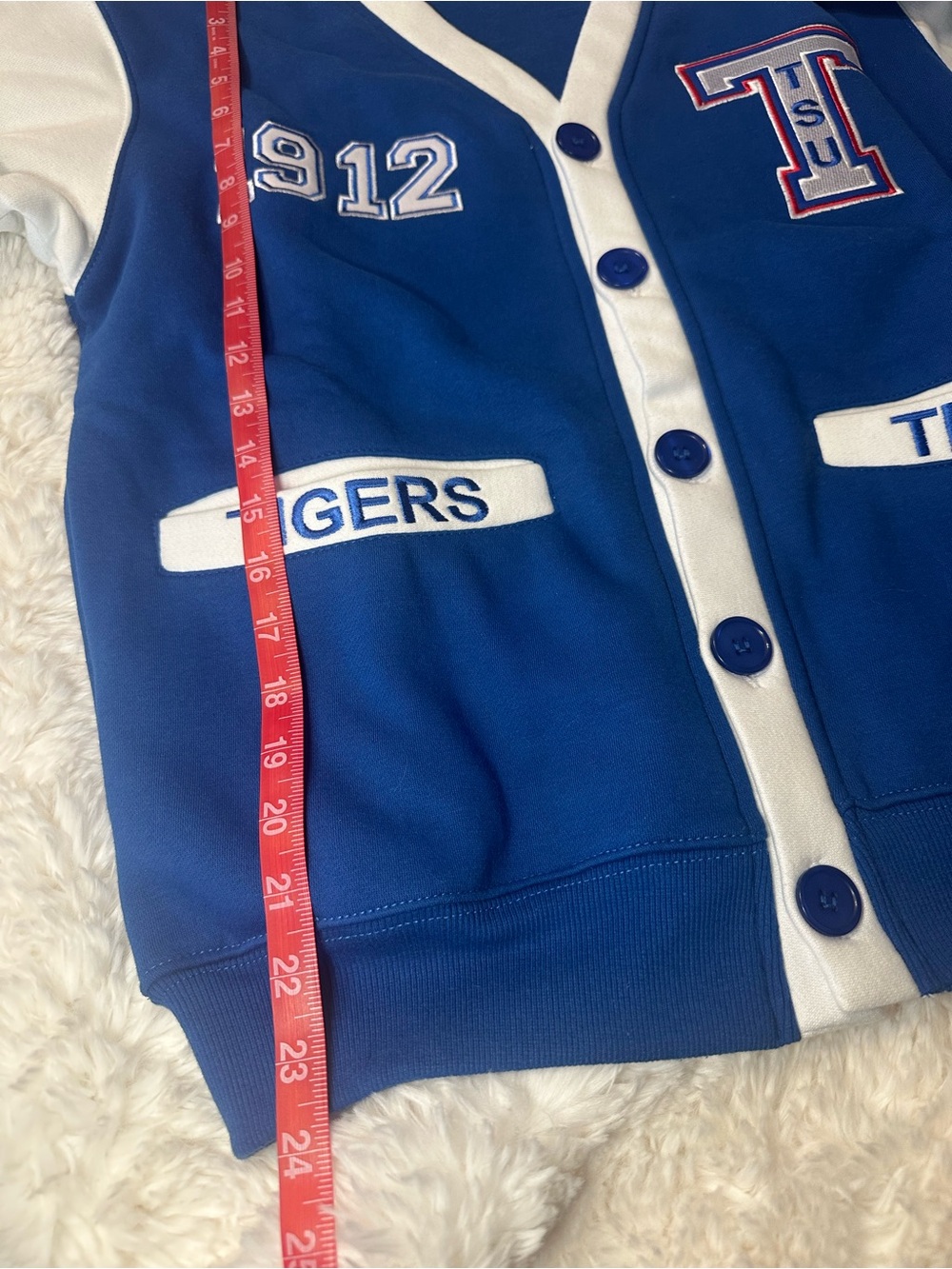 TSU Tigers Tennessee State Univer Embroidered Varsity Cardigan XS Fits Women’s M - Picture 14 of 15